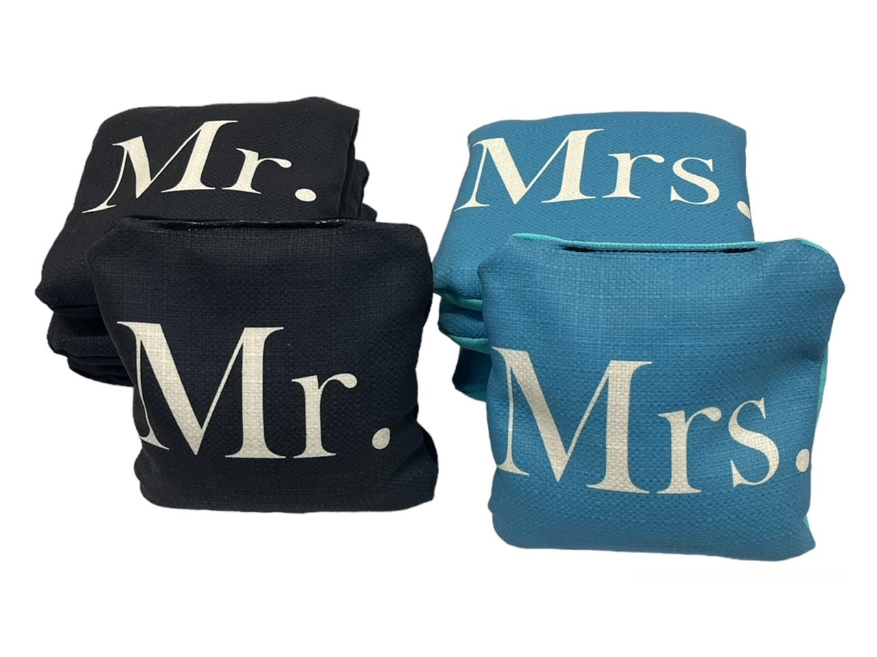 Customizable Wedding Date Cornhole Boards with Monogrammed Last Name - Korvel