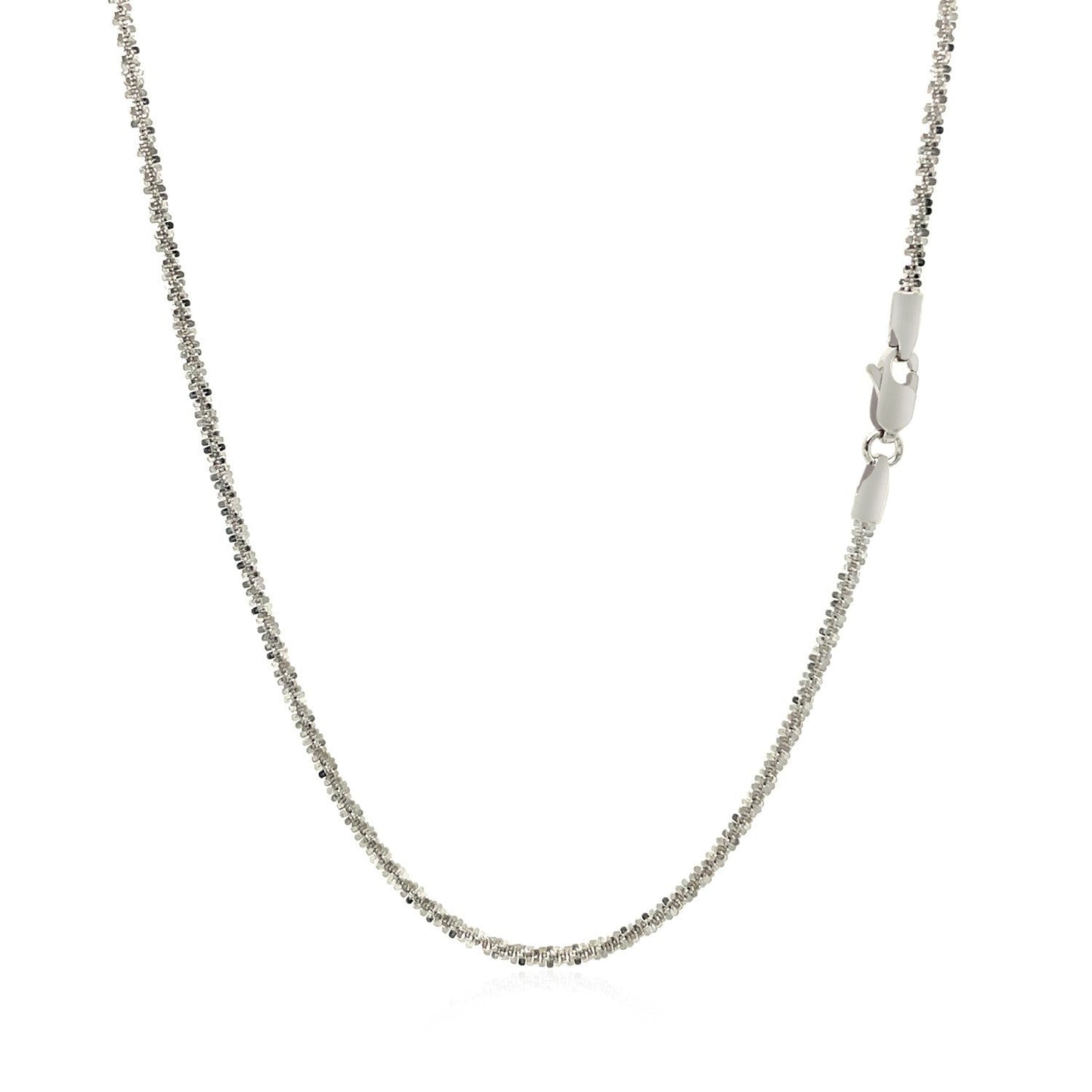 Cadena Brillante de Oro Blanco de 14k - 1.5mm
