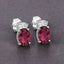 1.35 Carat Genuine Pink Tourmaline & White Diamond Earrings in 14K White Gold