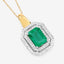 Colgante de Esmeralda Zambiana y Diamantes Certificado IGI de 2.37 Quilates en Oro de 14K