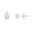 Pendientes de Stud de Diamante en Oro Blanco de 10K con Montura de Bezel