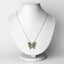 Collar de Esmeralda Genuina de 2.60 Quilates y Circonita Blanca en Plata de Ley