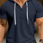 Men's Plus Size Drawstring Short Sleeve Hoodie