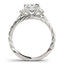 Bague en diamant antique à trois pierres en or blanc 14 carats avec taille princesse