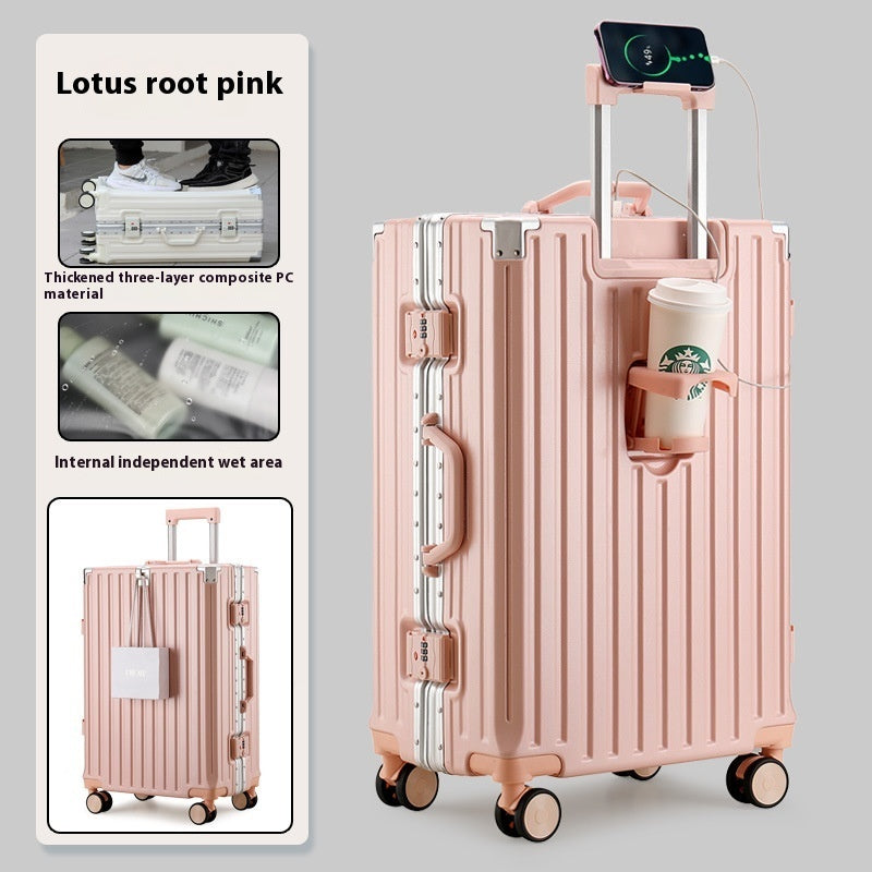 Large Capacity Travel Aluminum Frame Carry-On Luggage