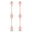 Boucles d'oreilles en morganite véritable de 1,62 carat en argent sterling .925
