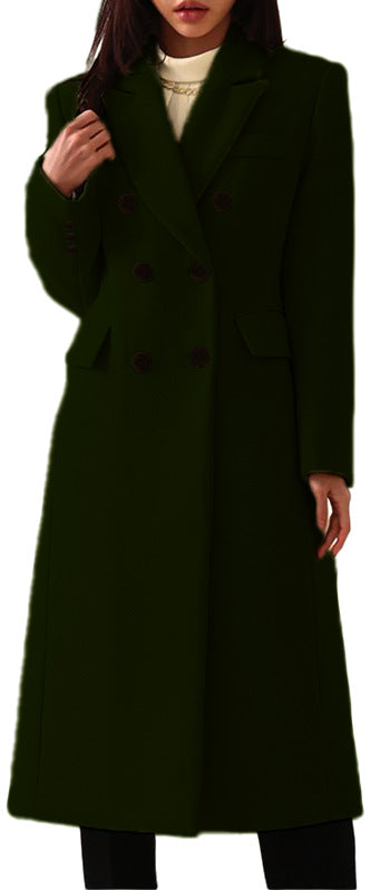 Elegant Women's Wool Overcoat for Autumn/Winter