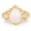 Anillo de Ópalo Etíope Baño de Oro de 14K en Plata Esterlina