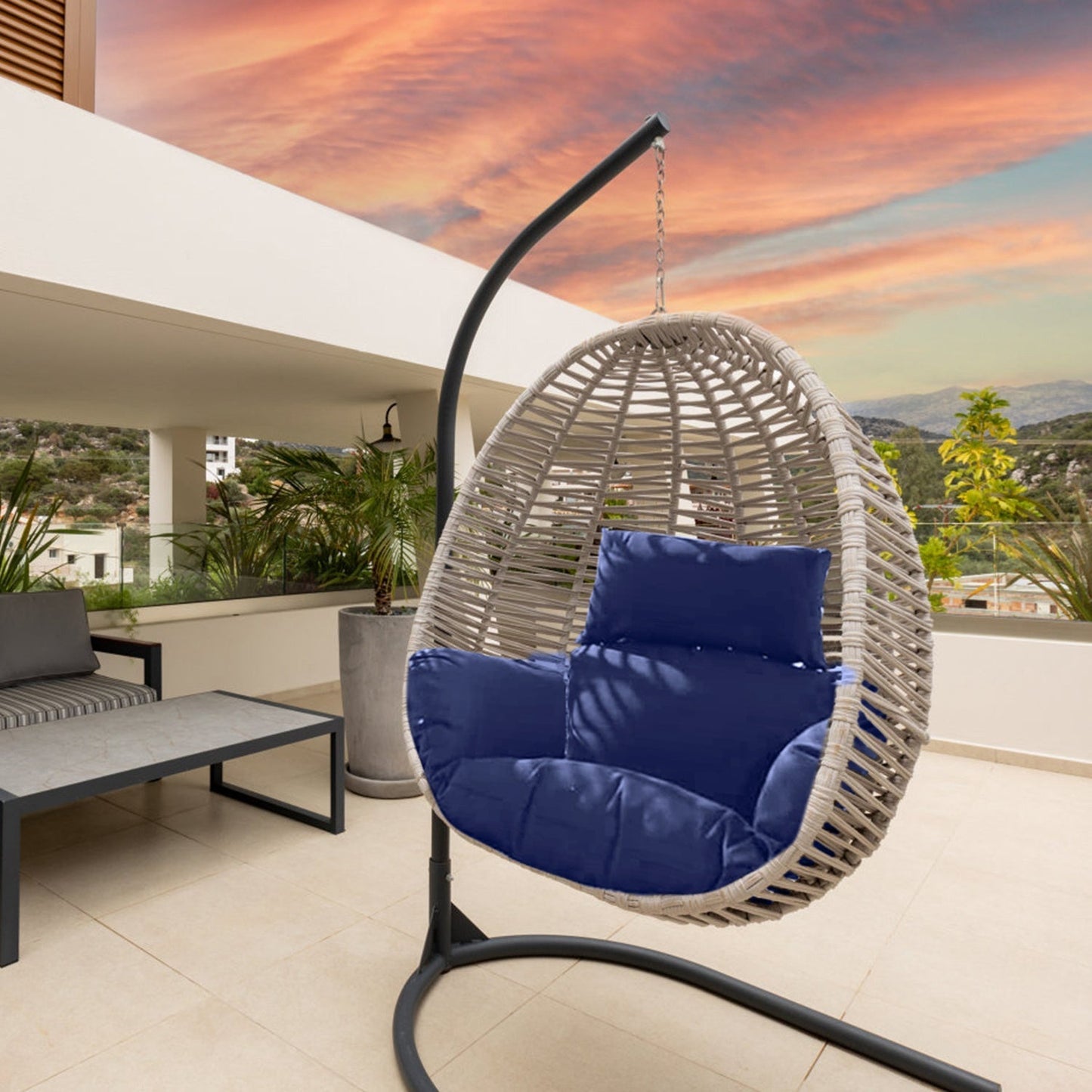 Premium Egg Chair Cushion with Headrest for Ultimate Comfort