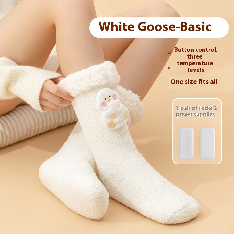Thickened Fleece Electric Heating Socks