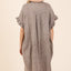 Mineral Wash Cotton Gauze Mini Shirt Dress for Women