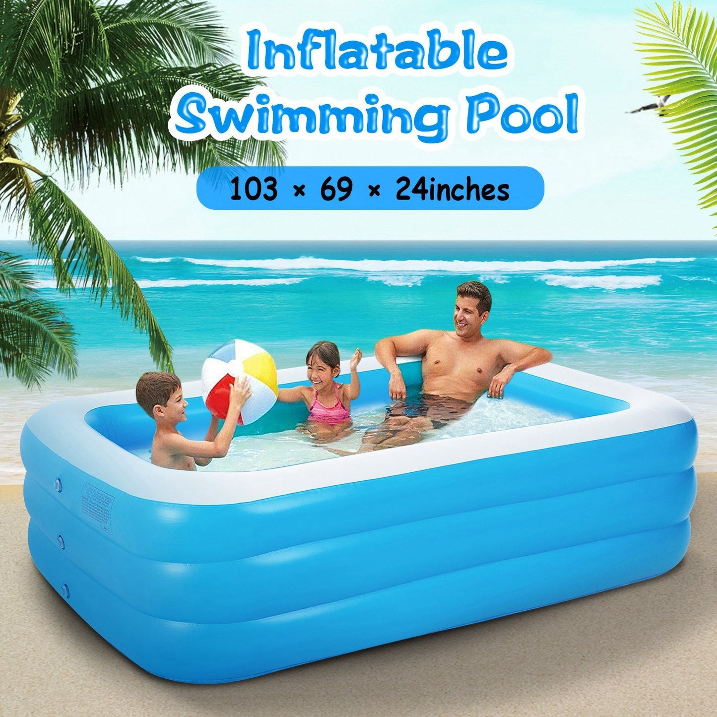 GBruno Inflatable Swimming Pool for Kids