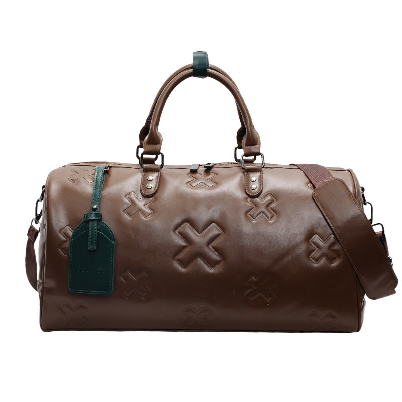 PU Embossed Travel Bag - Women's Large Capacity