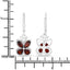 Boucles d'oreilles en argent sterling .925 avec grenat véritable de 2,60 carats