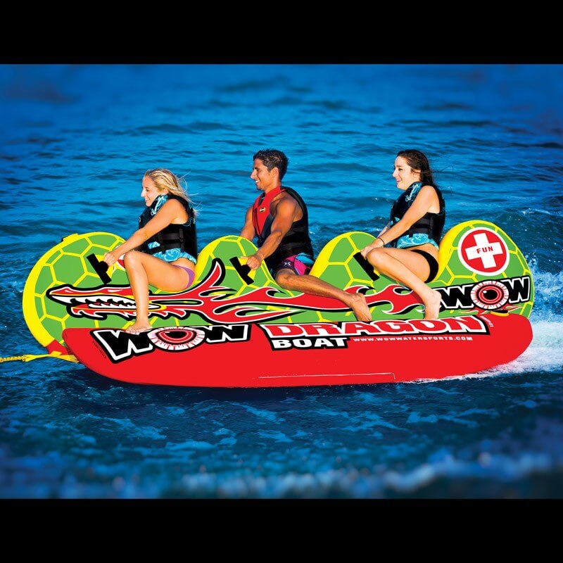 WOW Watersports Dragon Boat Tubo de Agua Remolcable para 3 Personas