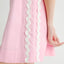 Vestido Mini A-Line de Mezcla de Lino con Ric Rac Lateral para Mujeres