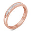 10K Rose Gold over Sterling Silver Diamond Channel-Set Band Ring - Size 6 3/4