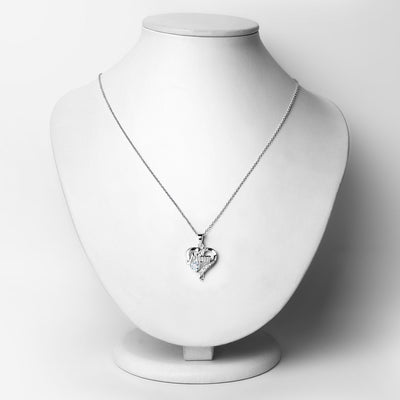 0.54 Carat Blue Topaz & White Topaz Sterling Silver Pendant