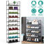 10-Tier Space-Saving Shoe Rack for 25-30 Pairs