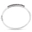 3.53 Carat Genuine Black Diamond Sterling Silver Bangle