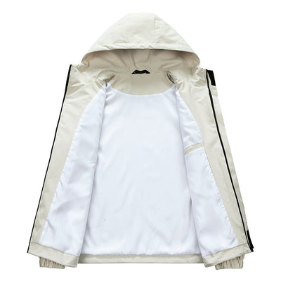 Trendy Hooded Windbreaker Jacket for Outdoor Workwear