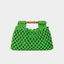Hollow-out Bamboo-Section Handle Handwoven Small Square Bag