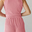 Conjunto de Top Sin Mangas de Cuello Redondo y Pantalones Cortos