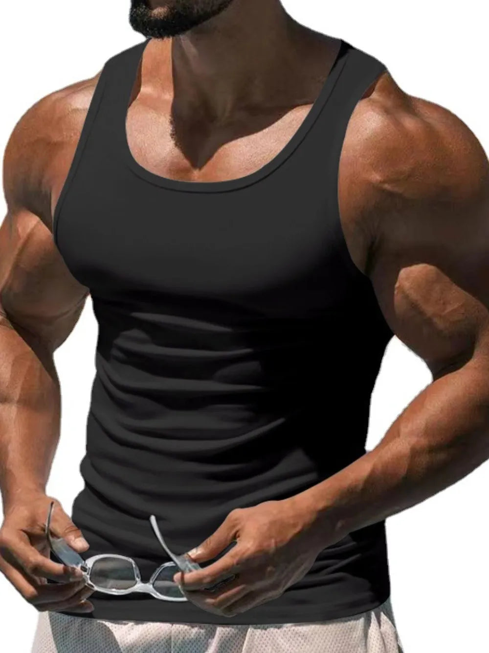Débardeur à larges bretelles pour hommes grande taille