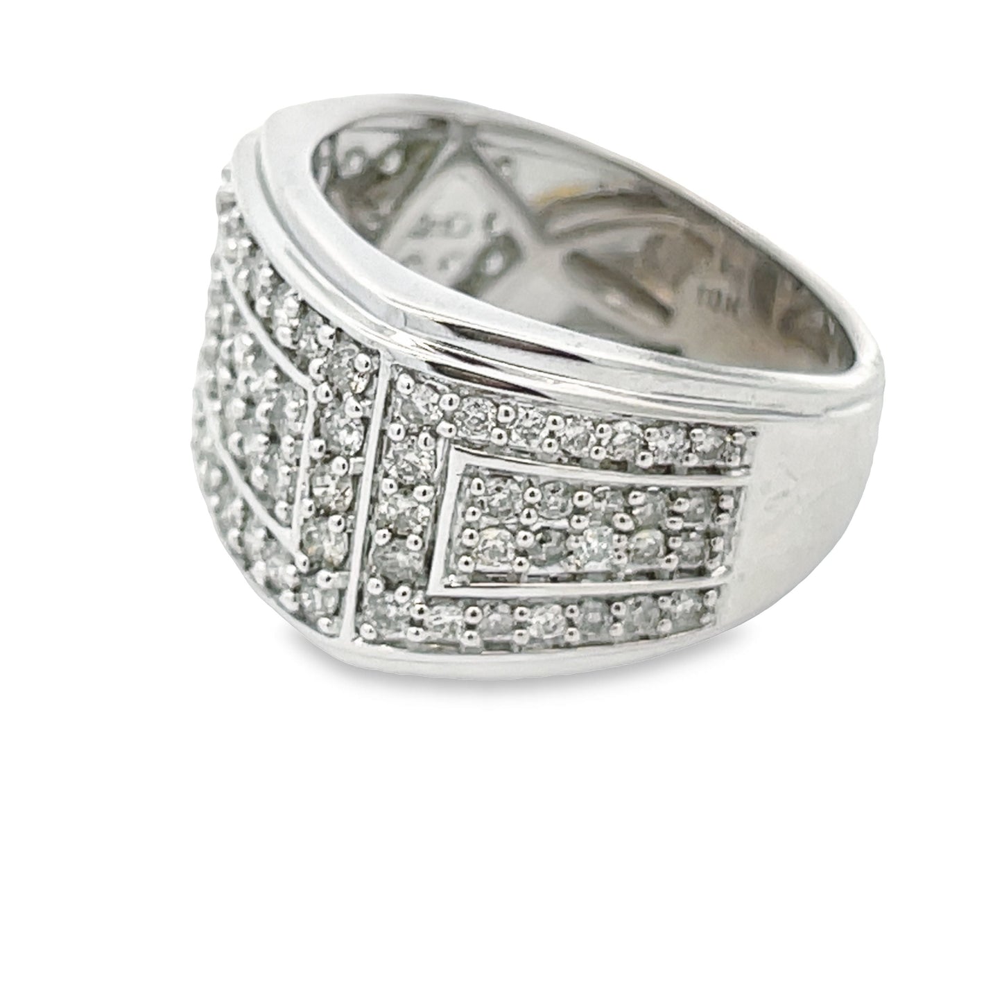 2.04ct Diamond Men's Ring in 10KT White Gold
