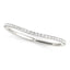 Bague de mariage en diamant courbée en or blanc 14k