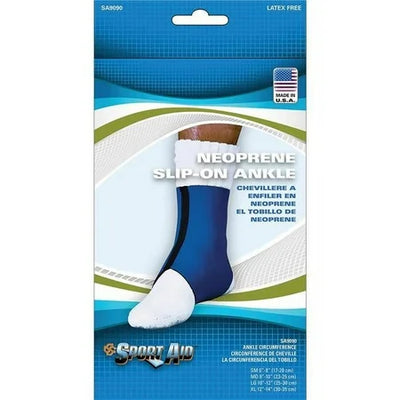 Premium Neoprene Ankle Support Socks - Blue Medium