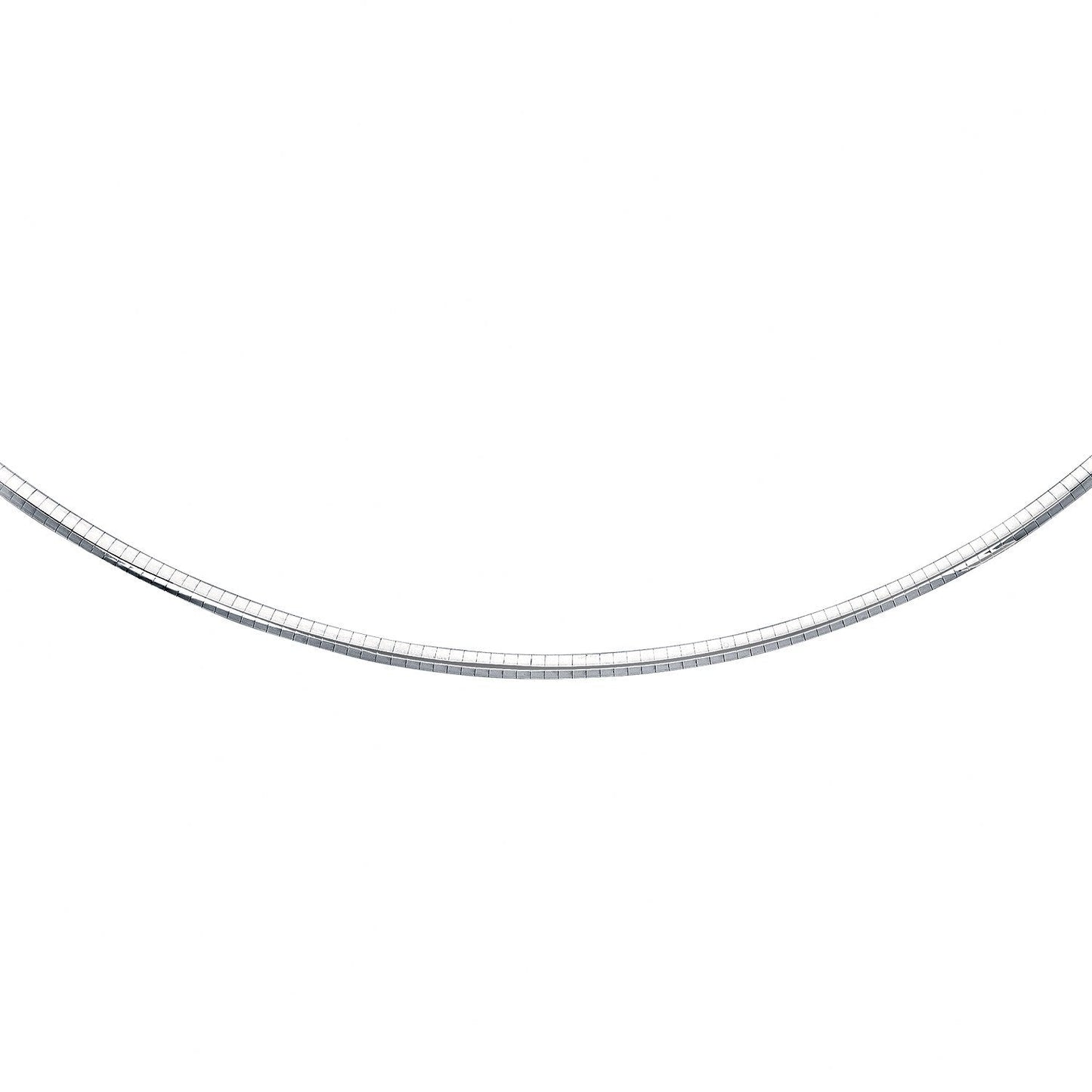 Collar de Cadena Omega Clásico de Oro Blanco de 14k (4 mm)