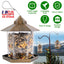 Comedero para Aves Silvestres en Forma de Gazebo Colgante con Gran Capacidad