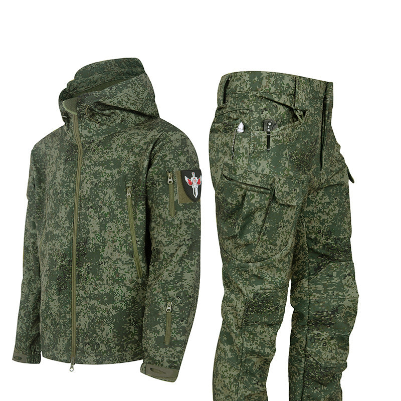 Ruins Russian Camouflage Shark Skin Shell Jacket Suit