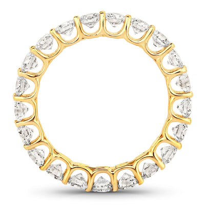 Bague de fiançailles en diamant cultivé en laboratoire de 2,52 carats en or jaune 14K