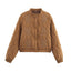 French Embroidered Cotton-Padded Bomber Jacket for Women