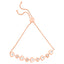 Rose Plated Sterling Silver Diamond Heart-Linked Bolo Bracelet