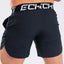 Pantalones Cortos Activos de Cintura Elástica para Hombre con Letras