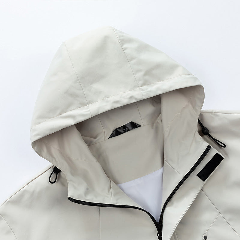 Veste coupe-vent à capuche tendance pour vêtements de travail en extérieur