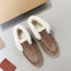 Bottes courtes en cuir laineux pour la neige - Doublées en polaire pour la chaleur