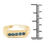 Anillo de Compromiso con Diamante Azul Baño de Oro Amarillo de 14K