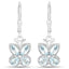 1.76 Carat Genuine Aquamarine Sterling Silver Earrings
