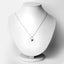 Collar de plata esterlina con granate genuino de 0.60 quilates