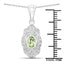Colgante de Peridoto y Topacio Blanco de 0.55 Quilates en Plata de Ley