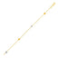 14k Two Tone Gold Bracelet with Polished Cubes