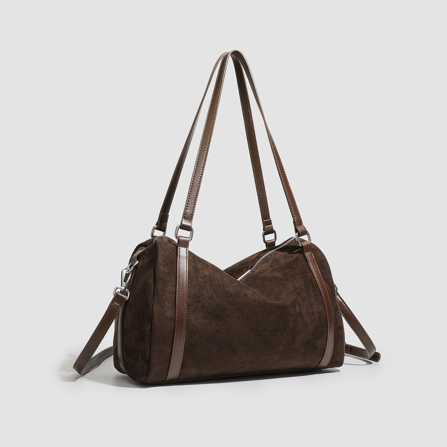Sac fourre-tout en daim rétro - Sac bandoulière grande capacité