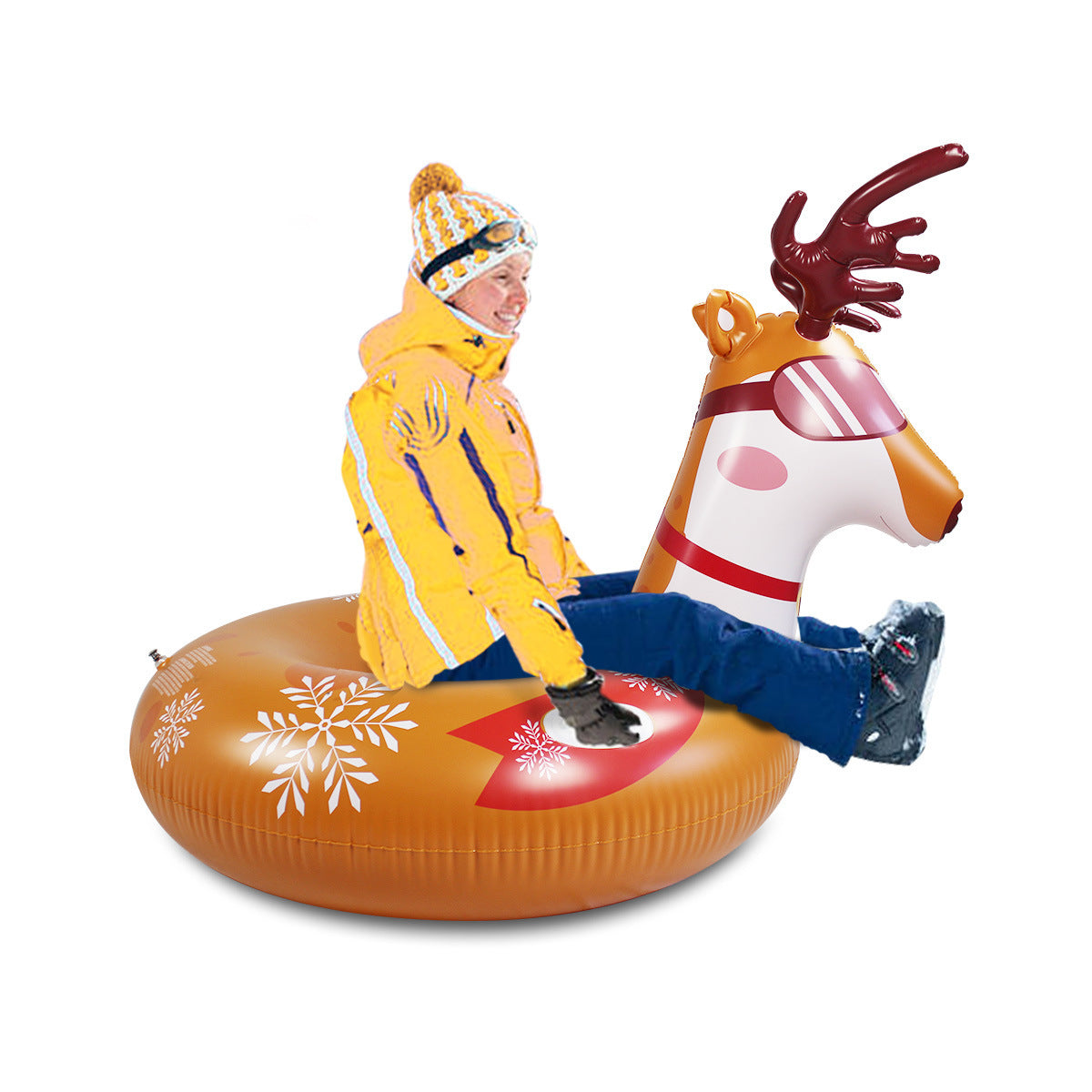 Drag Christmas Elk Ski Ring for Kids