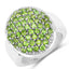 Bague en argent sterling de 2,17 carats en chrome diopside véritable