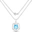 7.60 Carat Genuine Blue Topaz Sterling Silver Pendant