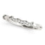 Anillo de boda de oro blanco de 14k con diseño de concha y diamantes